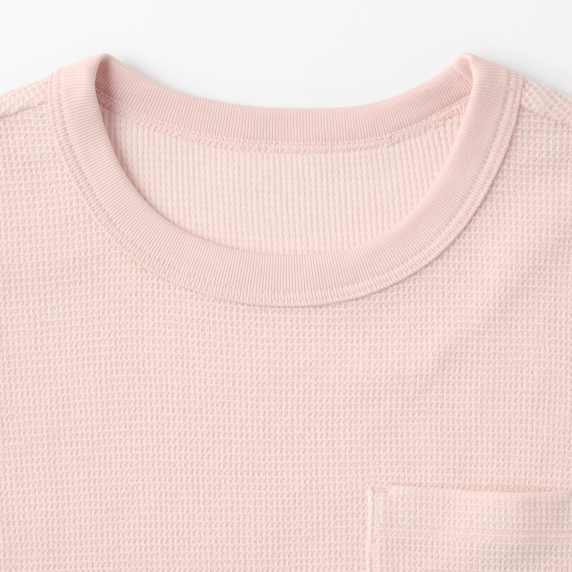 キッズ　ワッフル編みクルーネック半袖Ｔシャツ