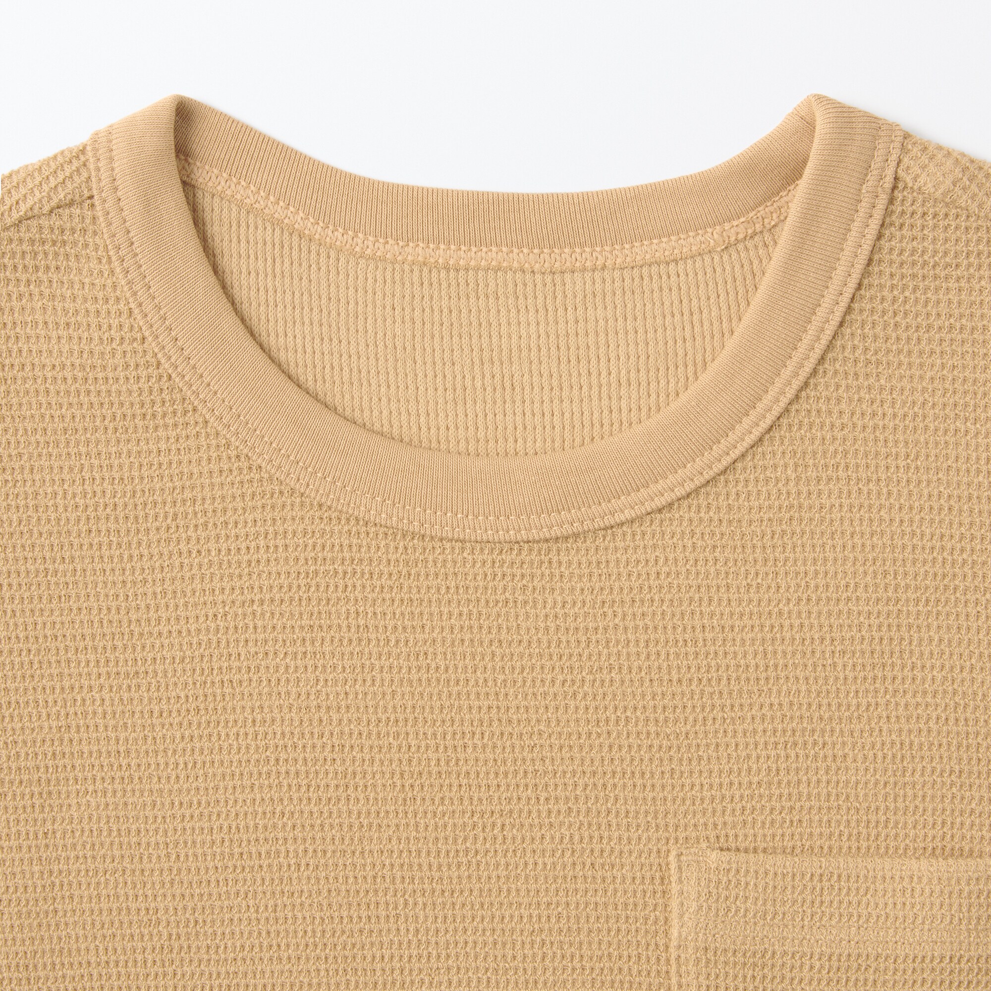 キッズ　ワッフル編みクルーネック半袖Ｔシャツ