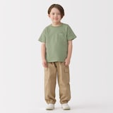 キッズ　ワッフル編みクルーネック半袖Ｔシャツ