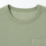 キッズ　ワッフル編みクルーネック半袖Ｔシャツ