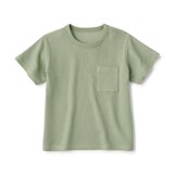 キッズ　ワッフル編みクルーネック半袖Ｔシャツ