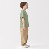 キッズ　ワッフル編みクルーネック半袖Ｔシャツ