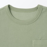 キッズ　ワッフル編みクルーネック半袖Ｔシャツ