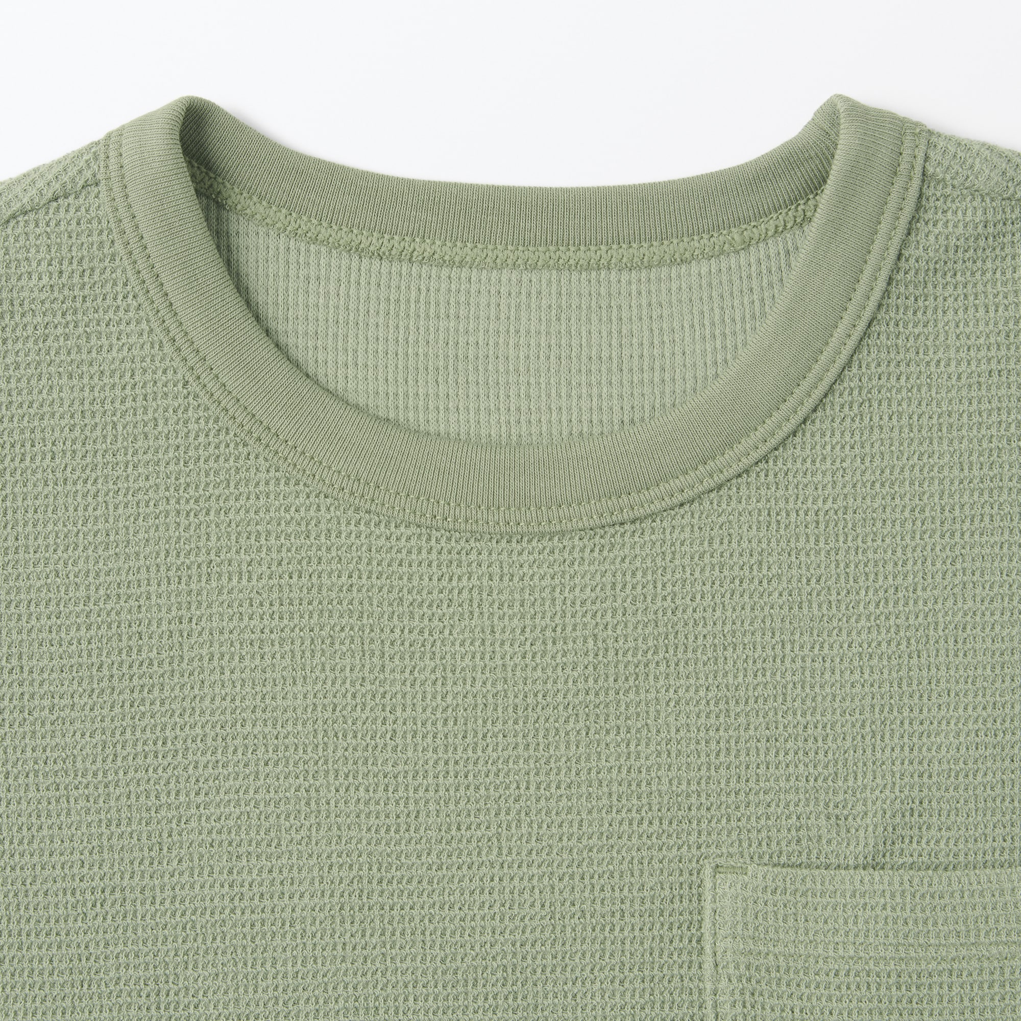 キッズ　ワッフル編みクルーネック半袖Ｔシャツ