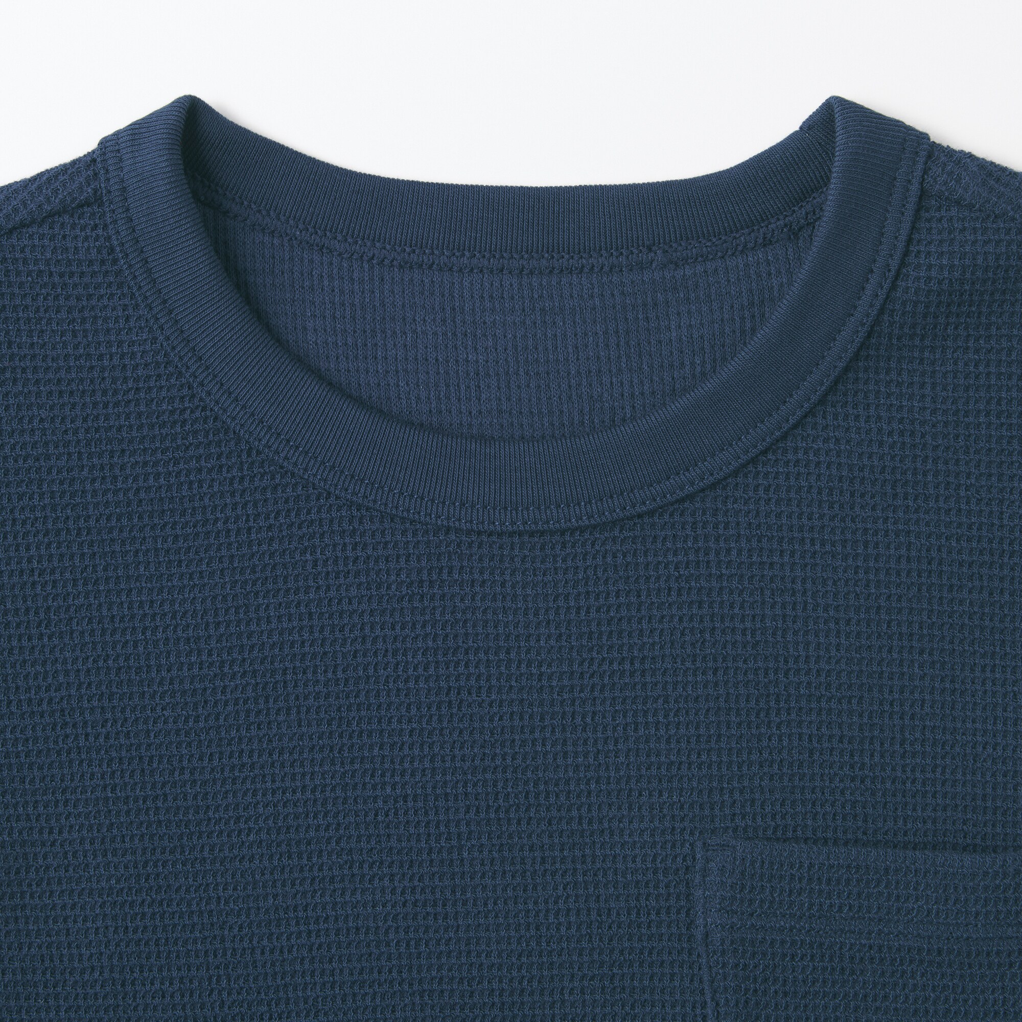 キッズ　ワッフル編みクルーネック半袖Ｔシャツ