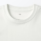 キッズ　天竺編みクルーネック長袖Ｔシャツ　無地