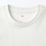 キッズ　天竺編みクルーネック長袖Ｔシャツ　無地