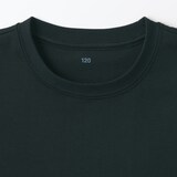 キッズ　天竺編みクルーネック長袖Ｔシャツ　無地