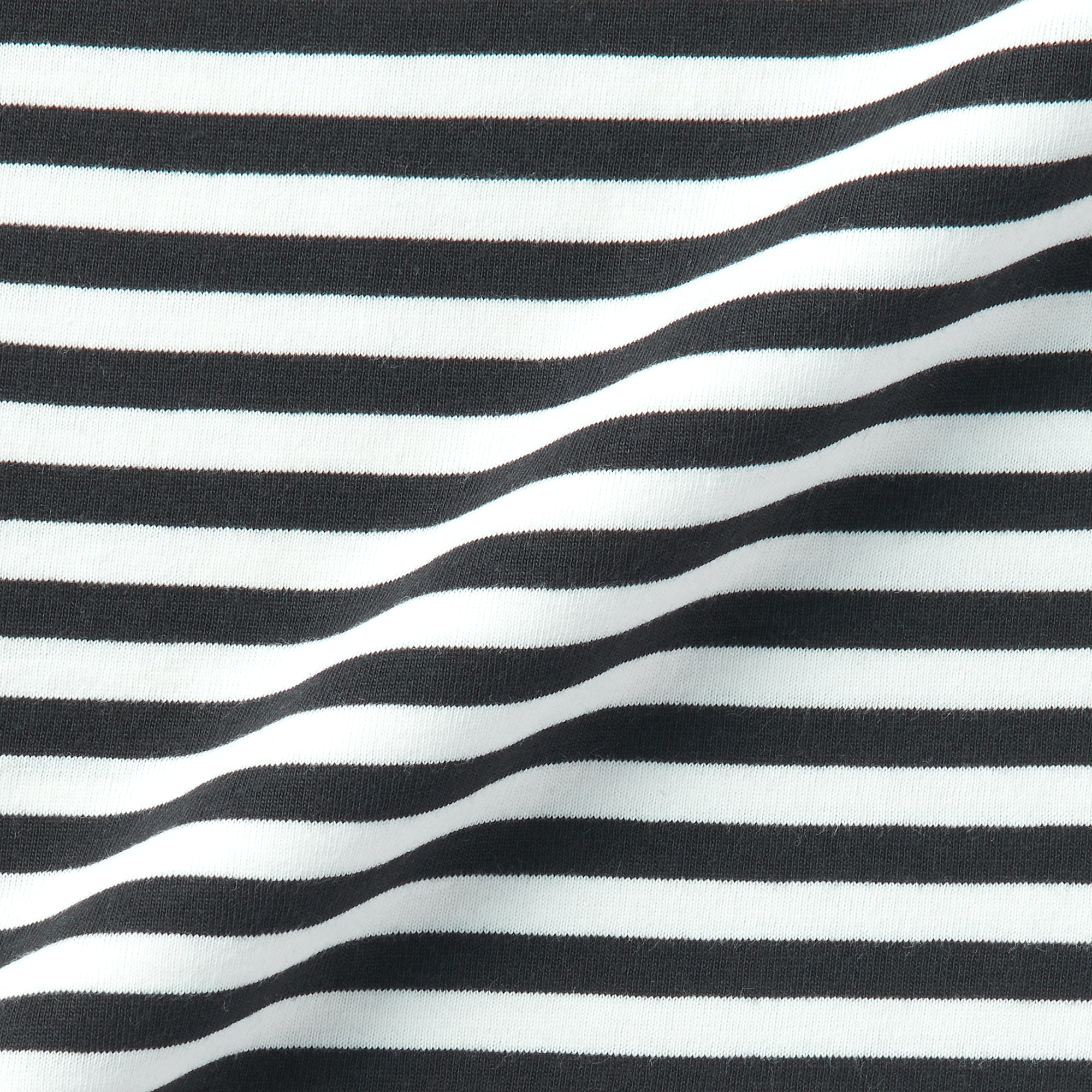 キッズ　天竺編みクルーネック長袖Ｔシャツ　ボーダー