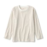 キッズ　天竺編みクルーネック長袖Ｔシャツ　ボーダー