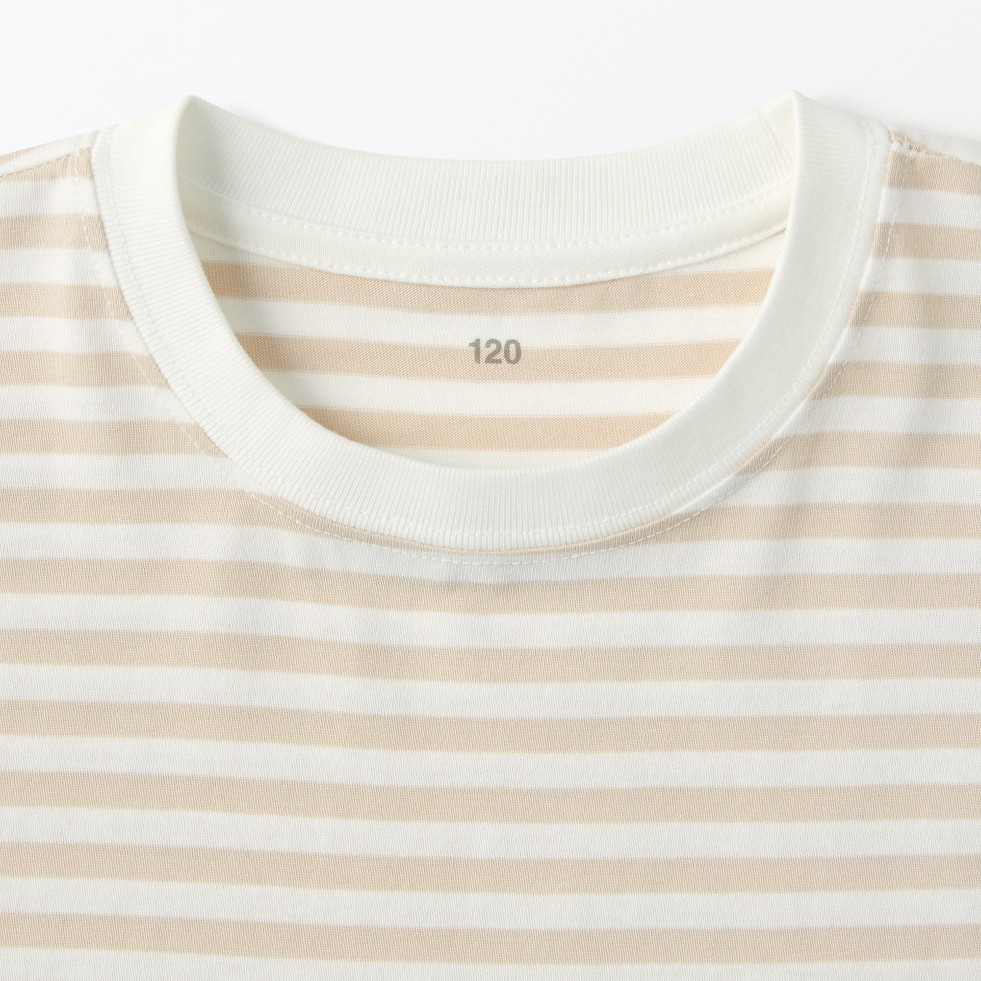 キッズ　天竺編みクルーネック長袖Ｔシャツ　ボーダー