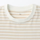 キッズ　天竺編みクルーネック長袖Ｔシャツ　ボーダー