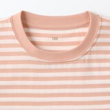 キッズ　天竺編みクルーネック長袖Ｔシャツ　ボーダー