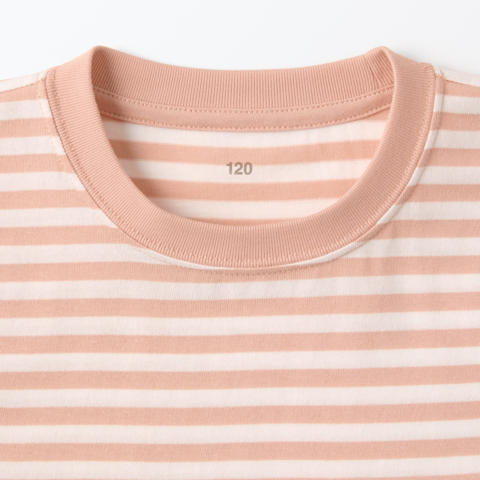 キッズ　天竺編みクルーネック長袖Ｔシャツ　ボーダー