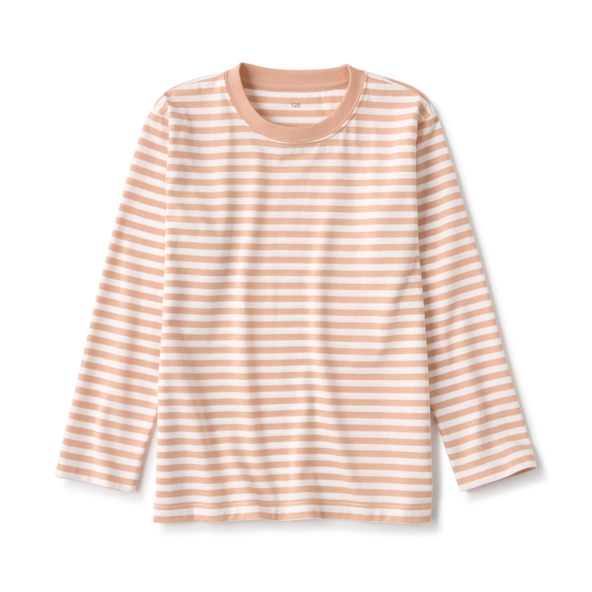 未使用　ボーダーテンジククルーネックPO 楽天市場】紳士 天竺編みクルーネック長袖Tシャツ（ボーダー）【無印