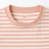 キッズ　天竺編みクルーネック長袖Ｔシャツ　ボーダー