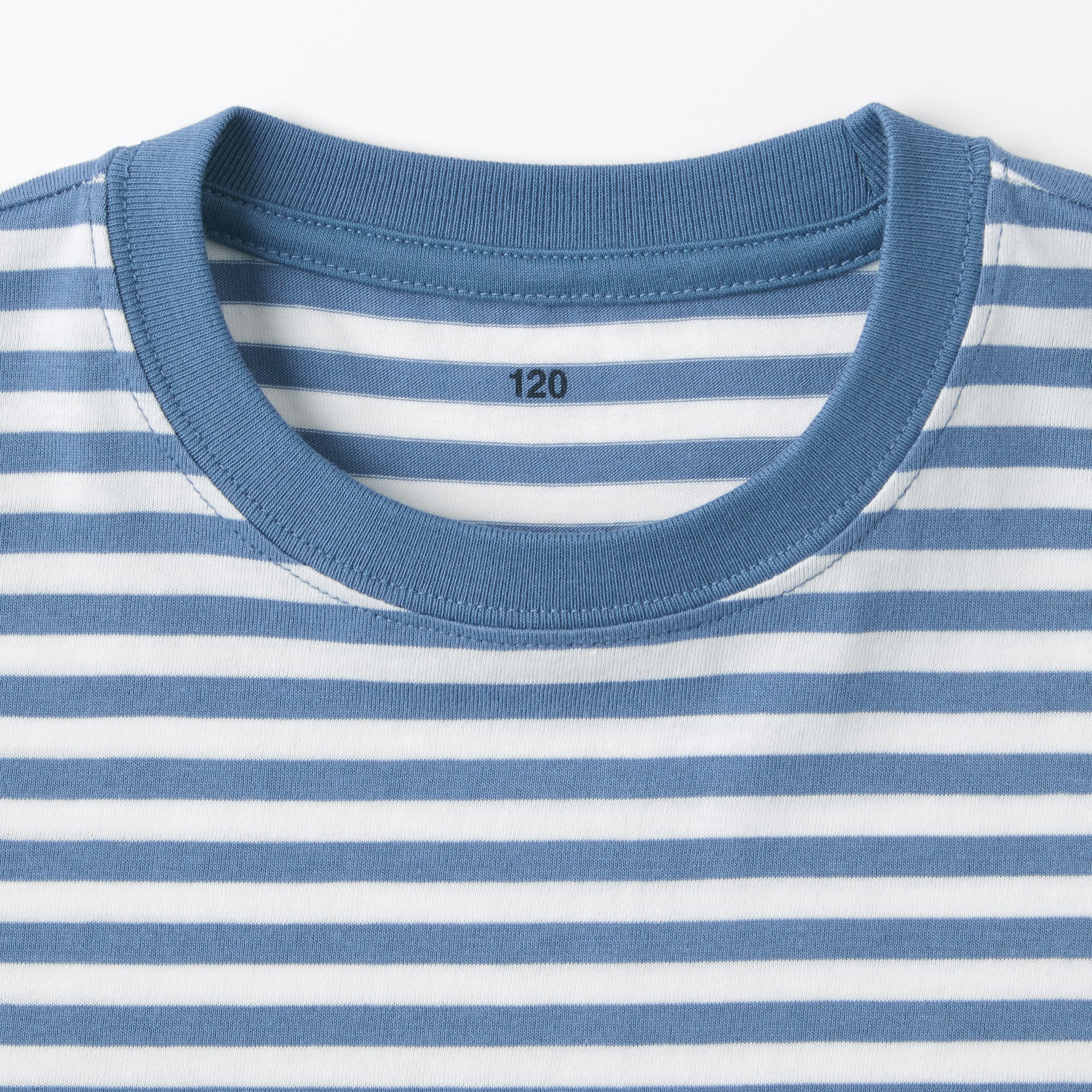 キッズ　天竺編みクルーネック長袖Ｔシャツ　ボーダー