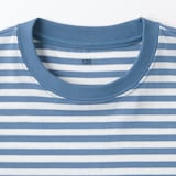 キッズ　天竺編みクルーネック長袖Ｔシャツ　ボーダー