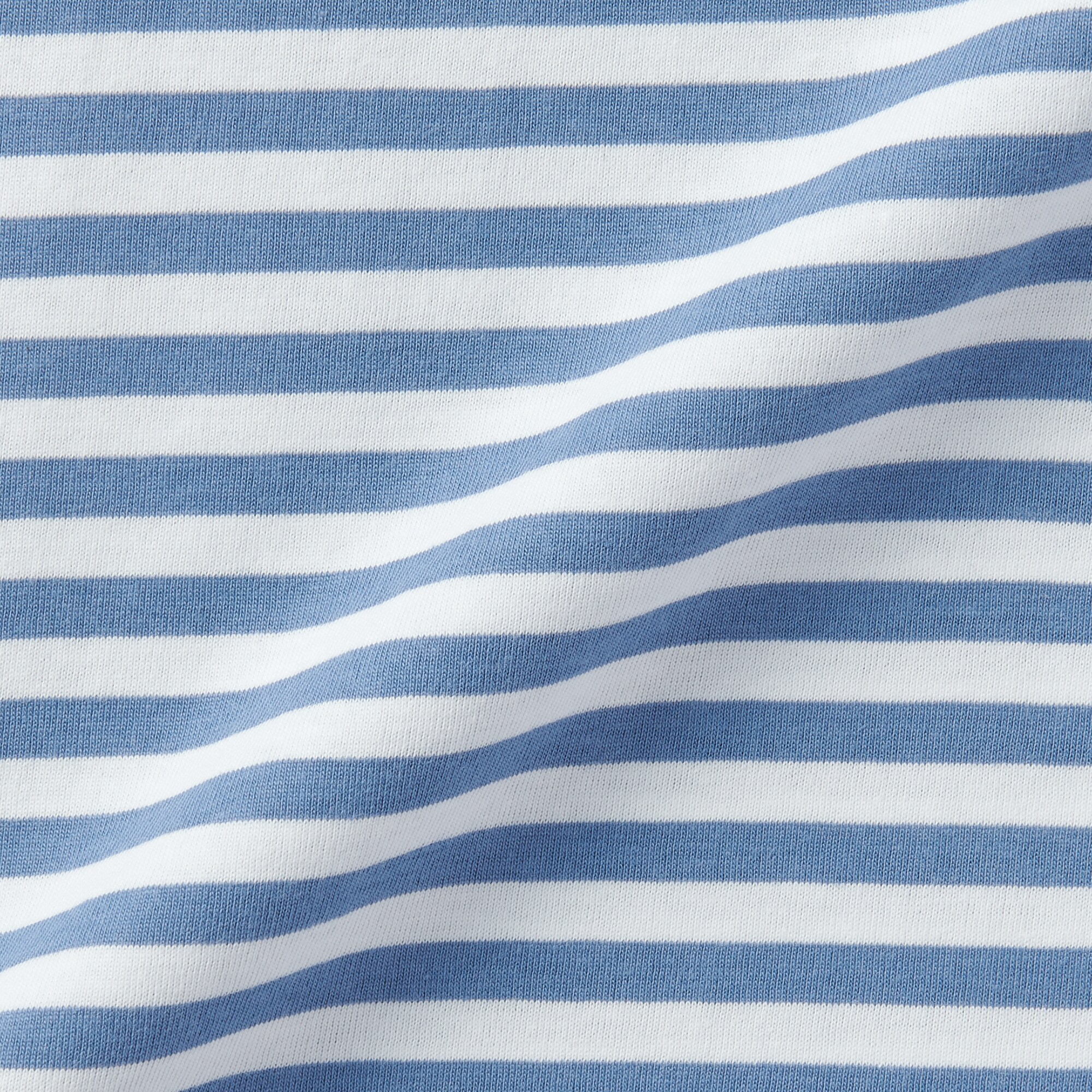 キッズ　天竺編みクルーネック長袖Ｔシャツ　ボーダー