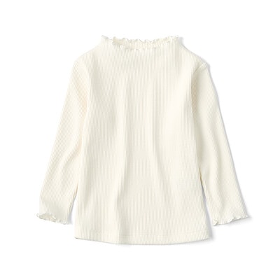 ベビー　ストレッチリブ編みモックネック長袖Ｔシャツ