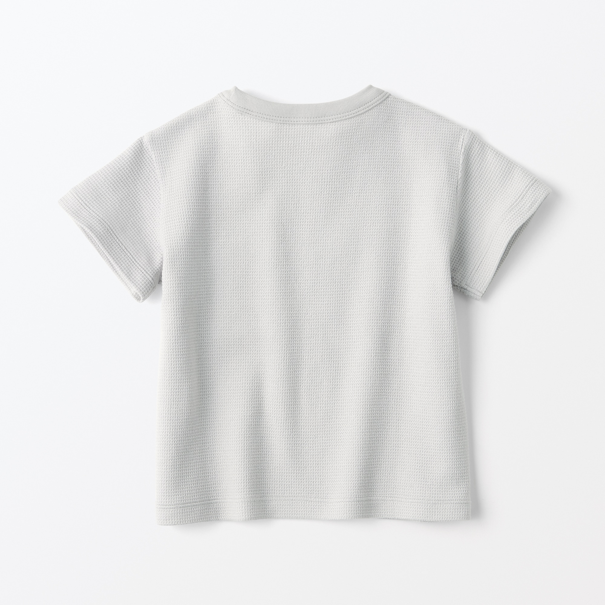 ベビー　あたまするっとワッフル編みクルーネック半袖Ｔシャツ