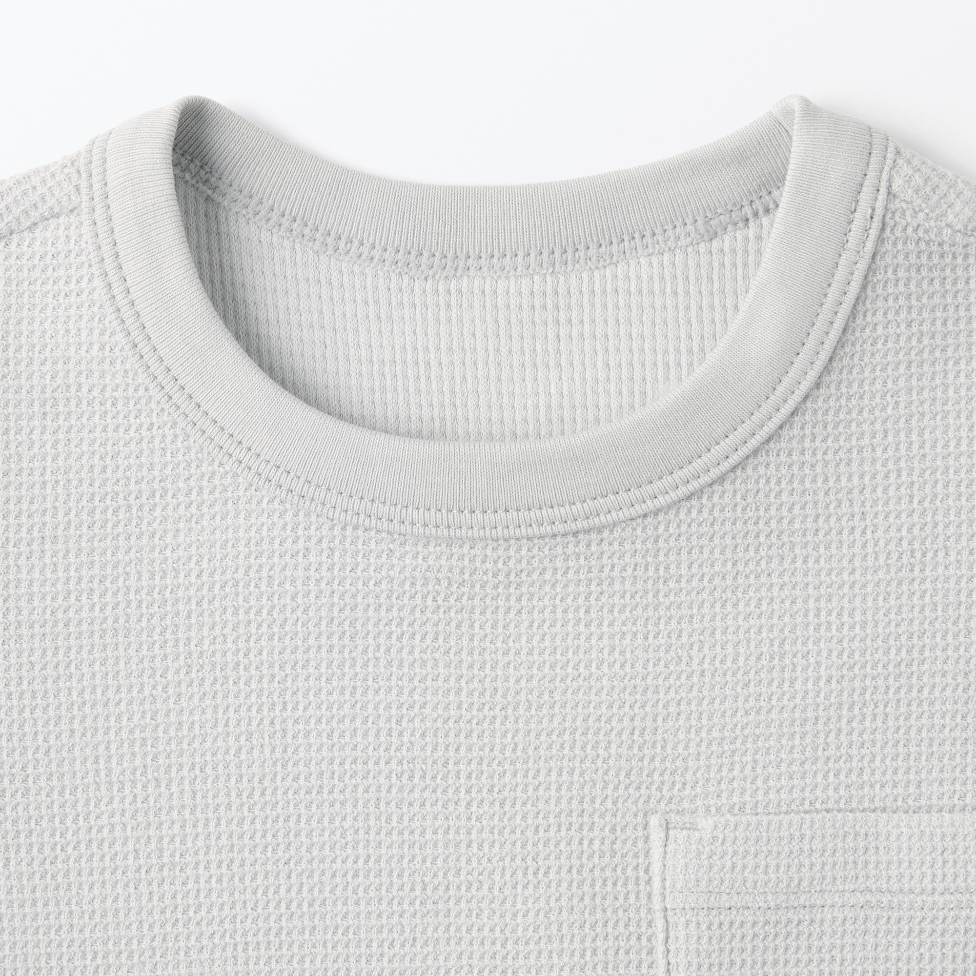 ベビー　あたまするっとワッフル編みクルーネック半袖Ｔシャツ