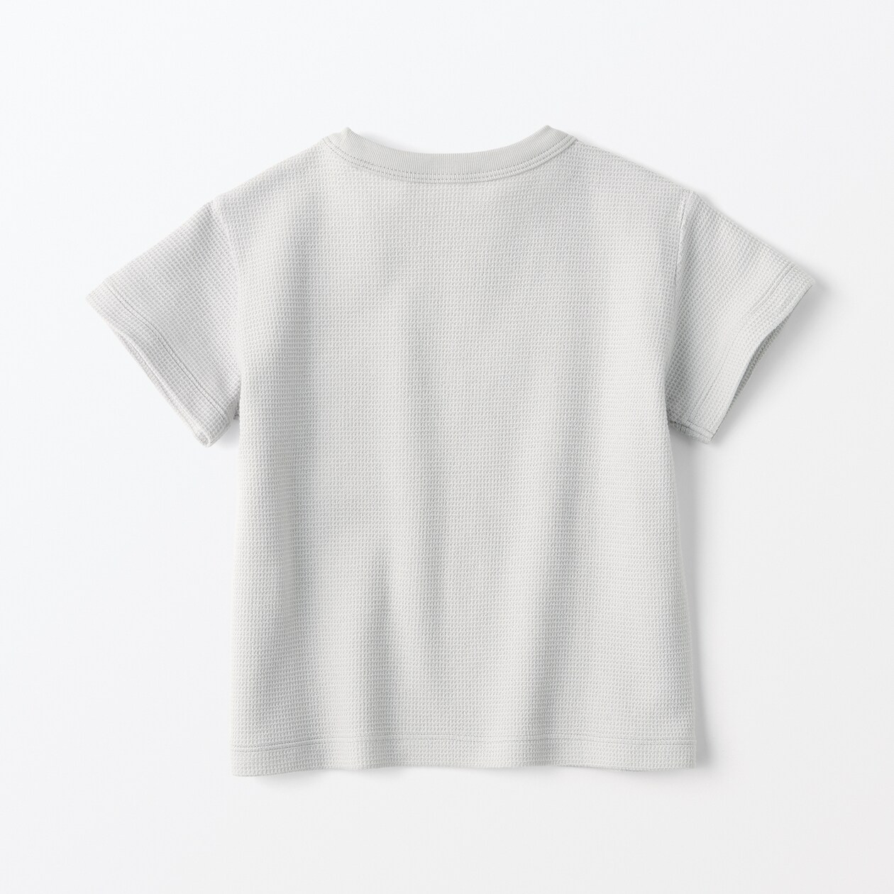 ベビー　あたまするっとワッフル編みクルーネック半袖Ｔシャツ