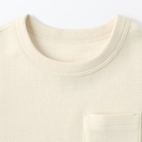 ベビー　あたまするっとワッフル編みクルーネック半袖Ｔシャツ