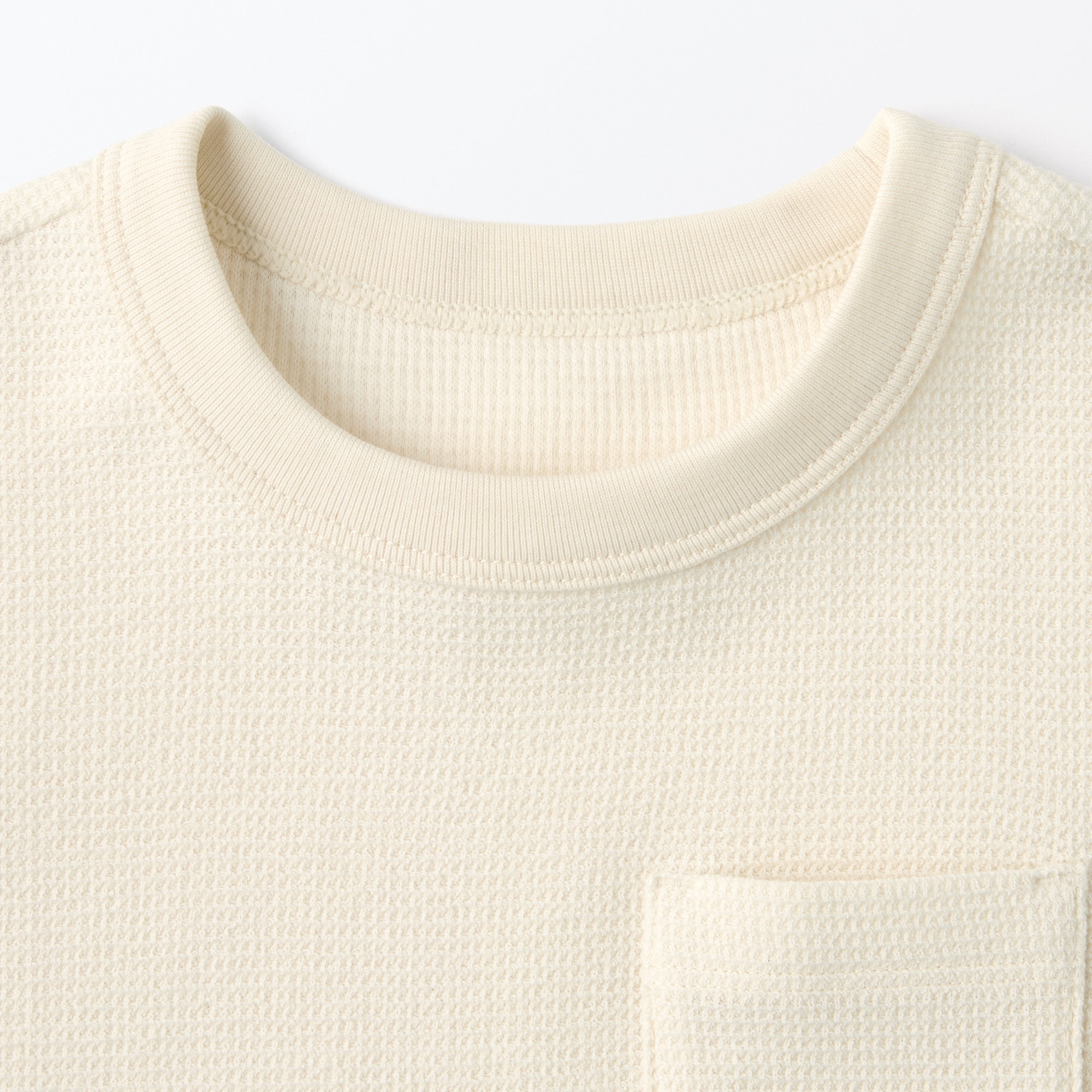 ベビー　あたまするっとワッフル編みクルーネック半袖Ｔシャツ