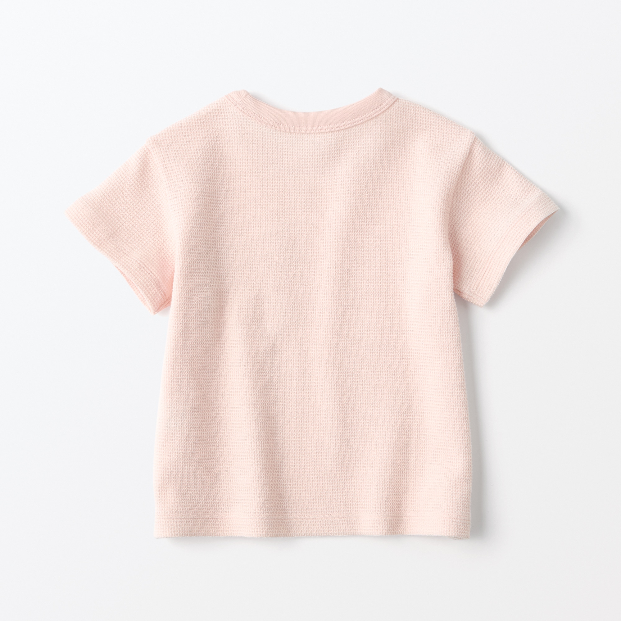 ベビー　あたまするっとワッフル編みクルーネック半袖Ｔシャツ