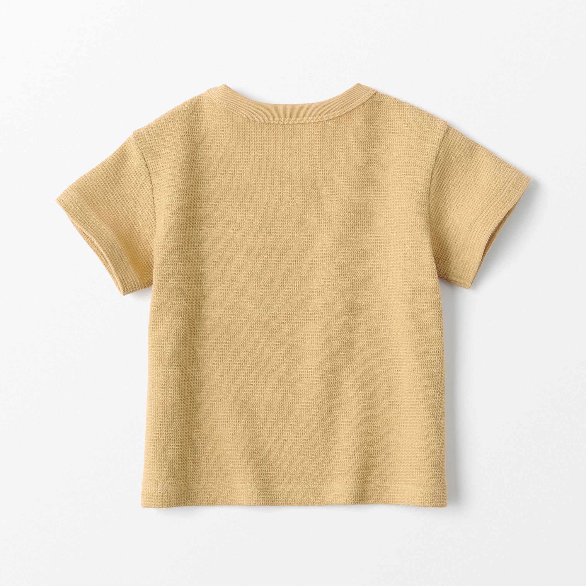 ベビー　あたまするっとワッフル編みクルーネック半袖Ｔシャツ