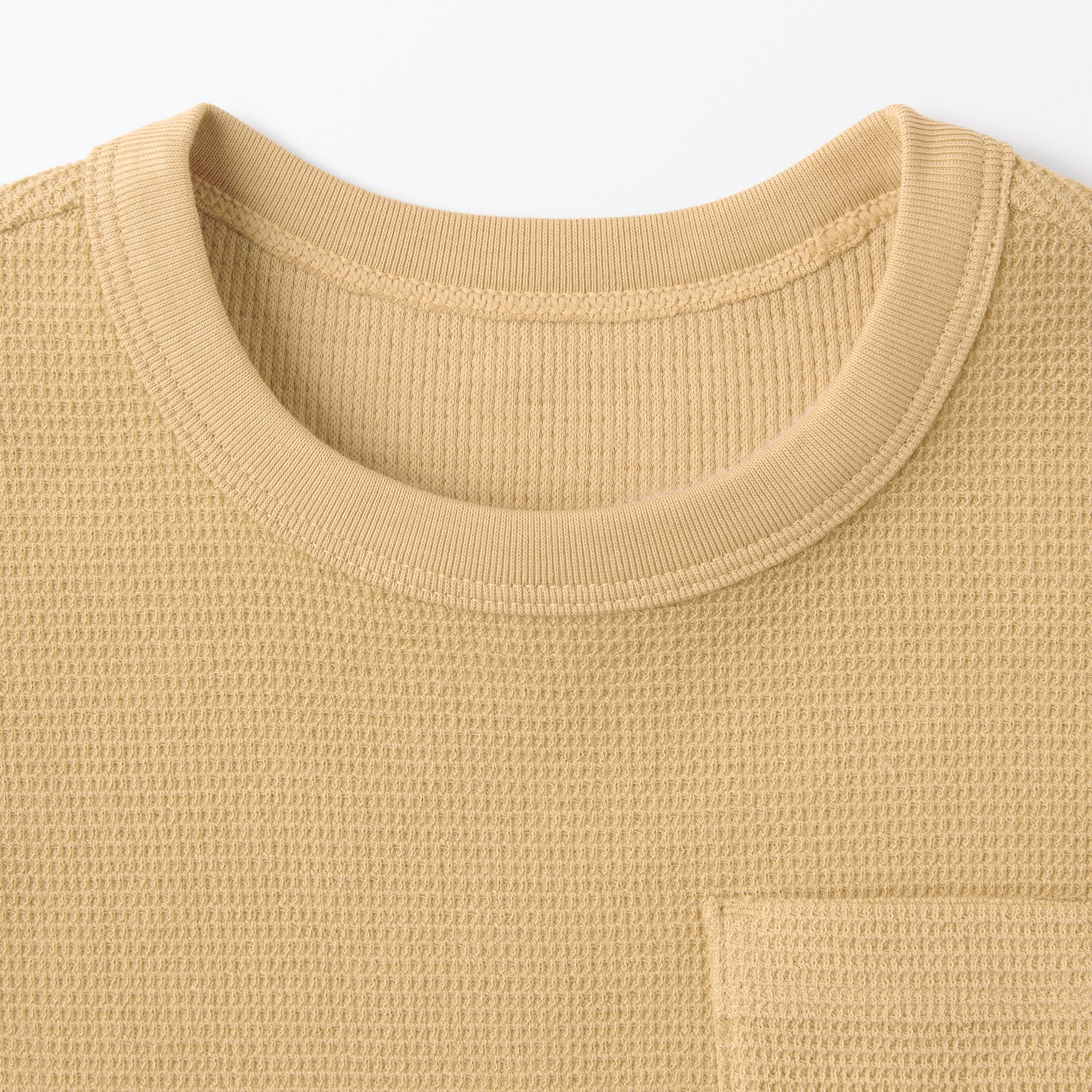 ベビー　あたまするっとワッフル編みクルーネック半袖Ｔシャツ