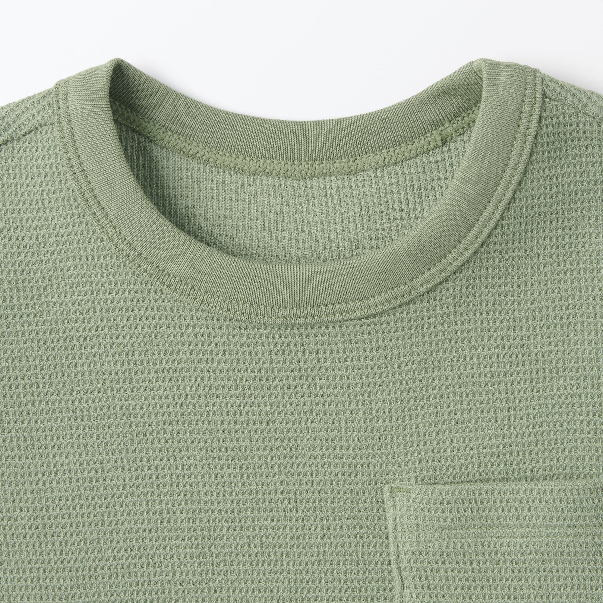 ベビー　あたまするっとワッフル編みクルーネック半袖Ｔシャツ