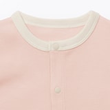 ベビー　脇に縫い目のないフライス編み長袖カバーオール