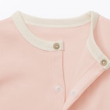 ベビー　脇に縫い目のないフライス編み長袖カバーオール