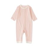 ベビー　脇に縫い目のないフライス編み長袖カバーオール