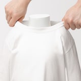 ベビー　あたまするっと　天竺編みクルーネック長袖Ｔシャツ　無地