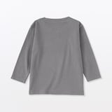 ベビー　あたまするっと　天竺編みクルーネック長袖Ｔシャツ　無地