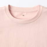 ベビー　あたまするっと　天竺編みクルーネック長袖Ｔシャツ　無地