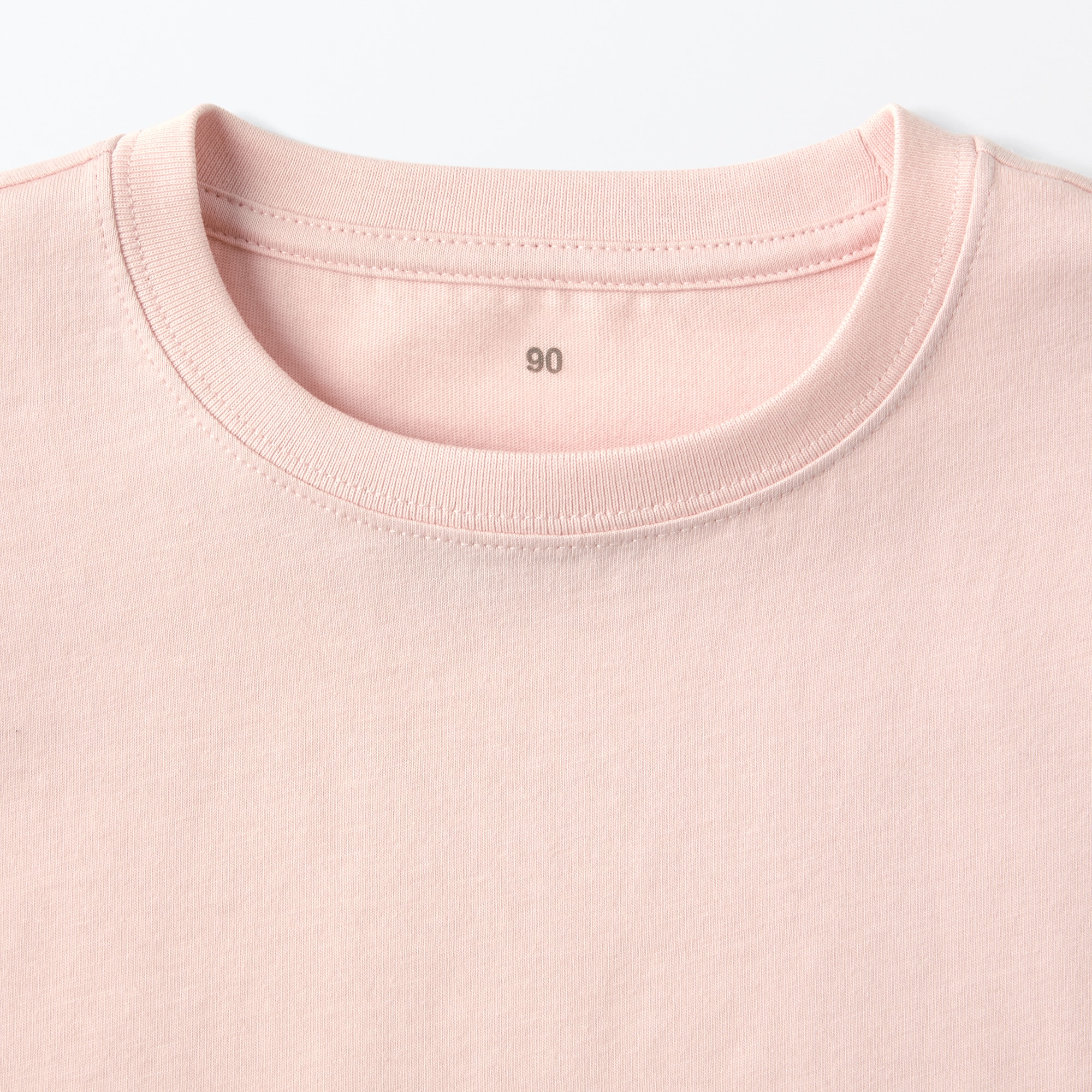 ベビー　あたまするっと　天竺編みクルーネック長袖Ｔシャツ　無地