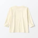 ベビー　あたまするっと　天竺編みクルーネック長袖Ｔシャツ　無地