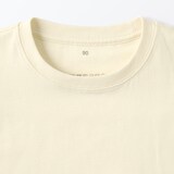 ベビー　あたまするっと　天竺編みクルーネック長袖Ｔシャツ　無地