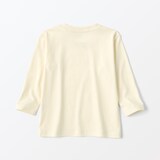 ベビー　あたまするっと　天竺編みクルーネック長袖Ｔシャツ　無地