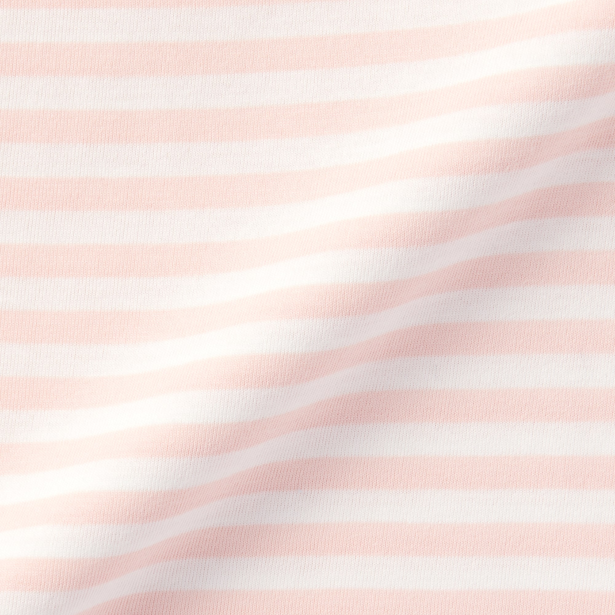 ベビー　あたまするっと　天竺編みクルーネック長袖Ｔシャツ　ボーダー