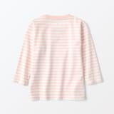 ベビー　あたまするっと　天竺編みクルーネック長袖Ｔシャツ　ボーダー