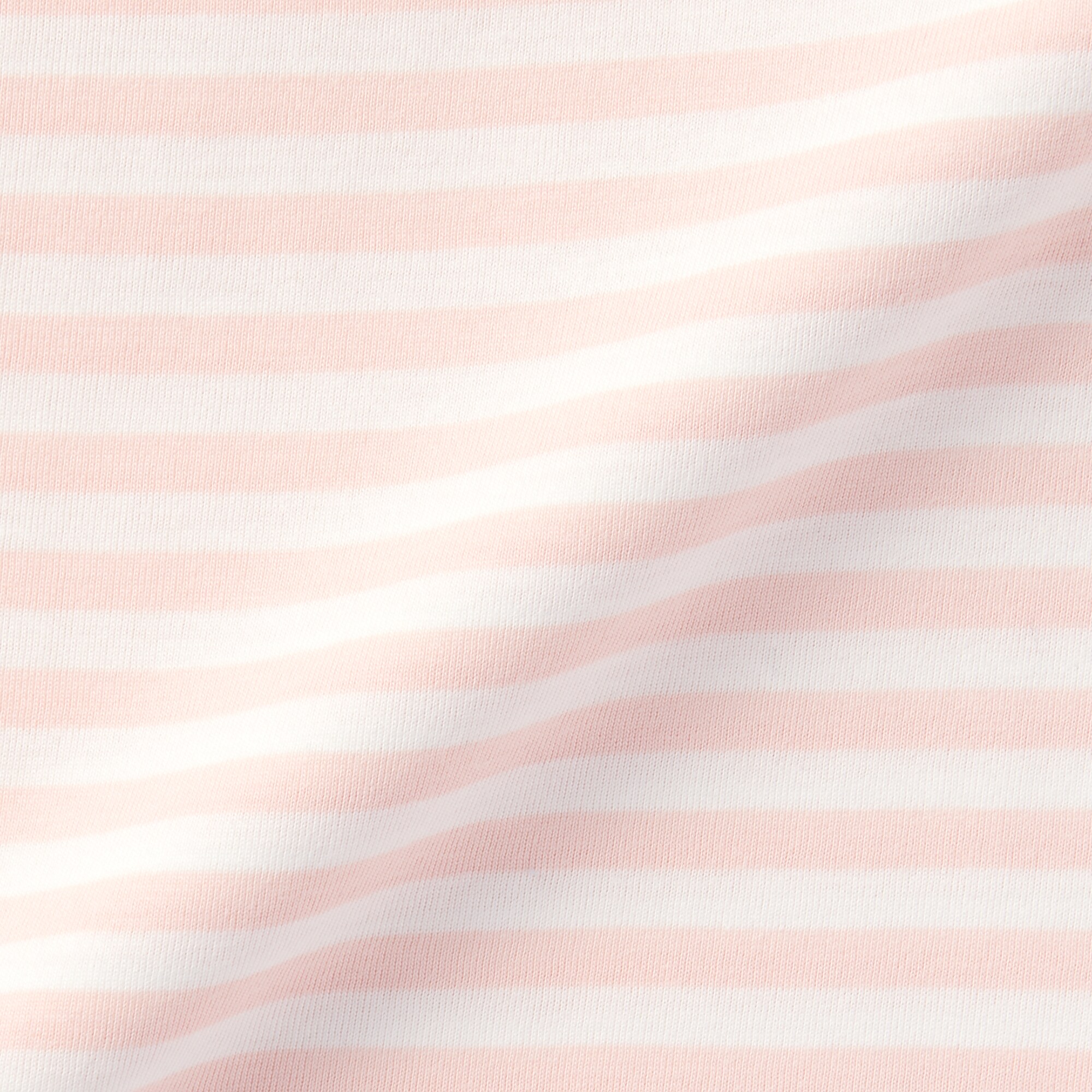 ベビー　あたまするっと　天竺編みクルーネック長袖Ｔシャツ　ボーダー