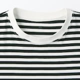 ベビー　あたまするっと　天竺編みクルーネック長袖Ｔシャツ　ボーダー