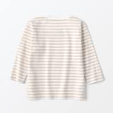 ベビー　あたまするっと　天竺編みクルーネック長袖Ｔシャツ　ボーダー