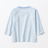 ベビー　あたまするっと　天竺編みクルーネック長袖Ｔシャツ　ボーダー