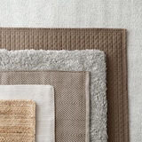 洗いざらしの綿キルティングラグ